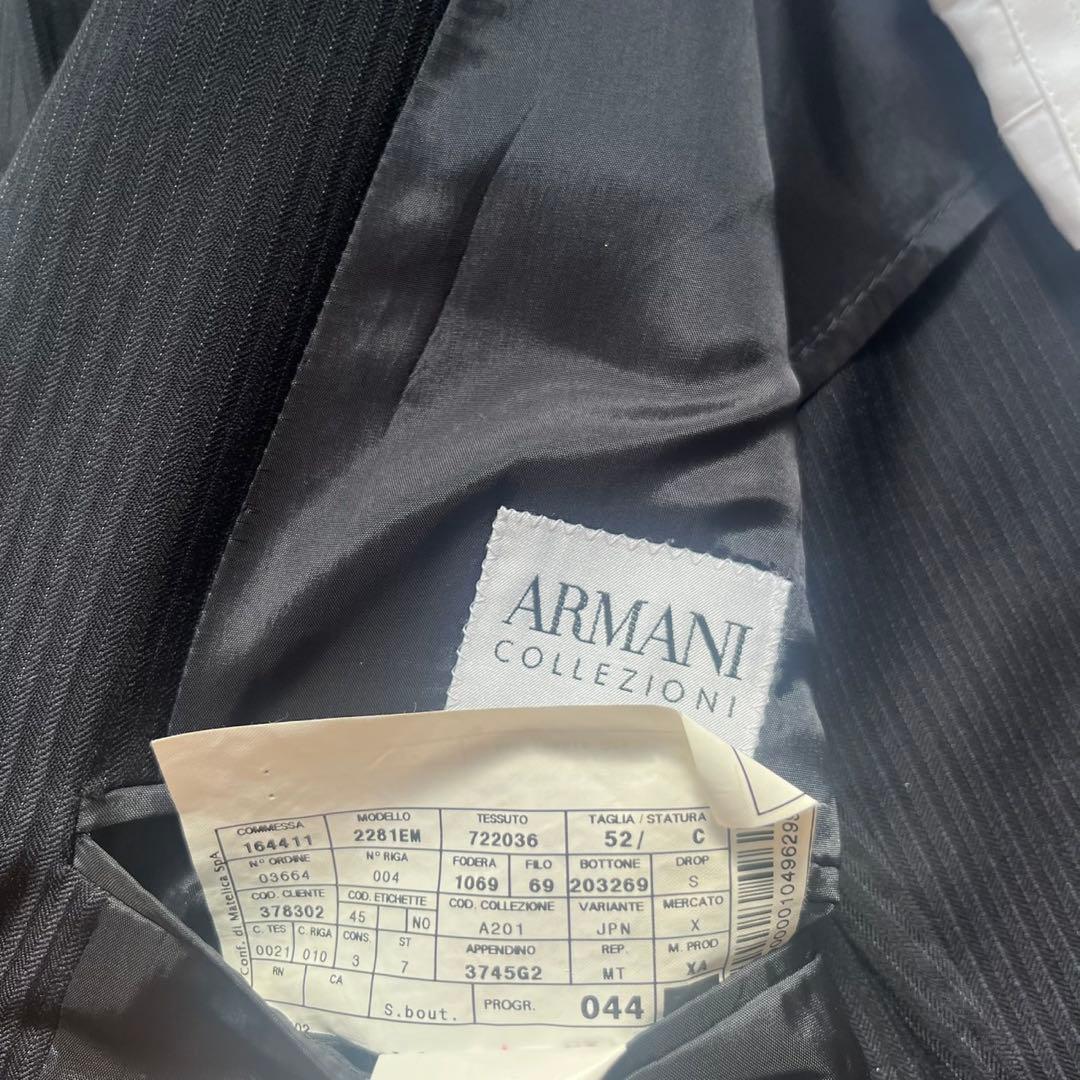 XXL! アルマーニ ARMANI COLLEZIONI スーツ 濃紺 52