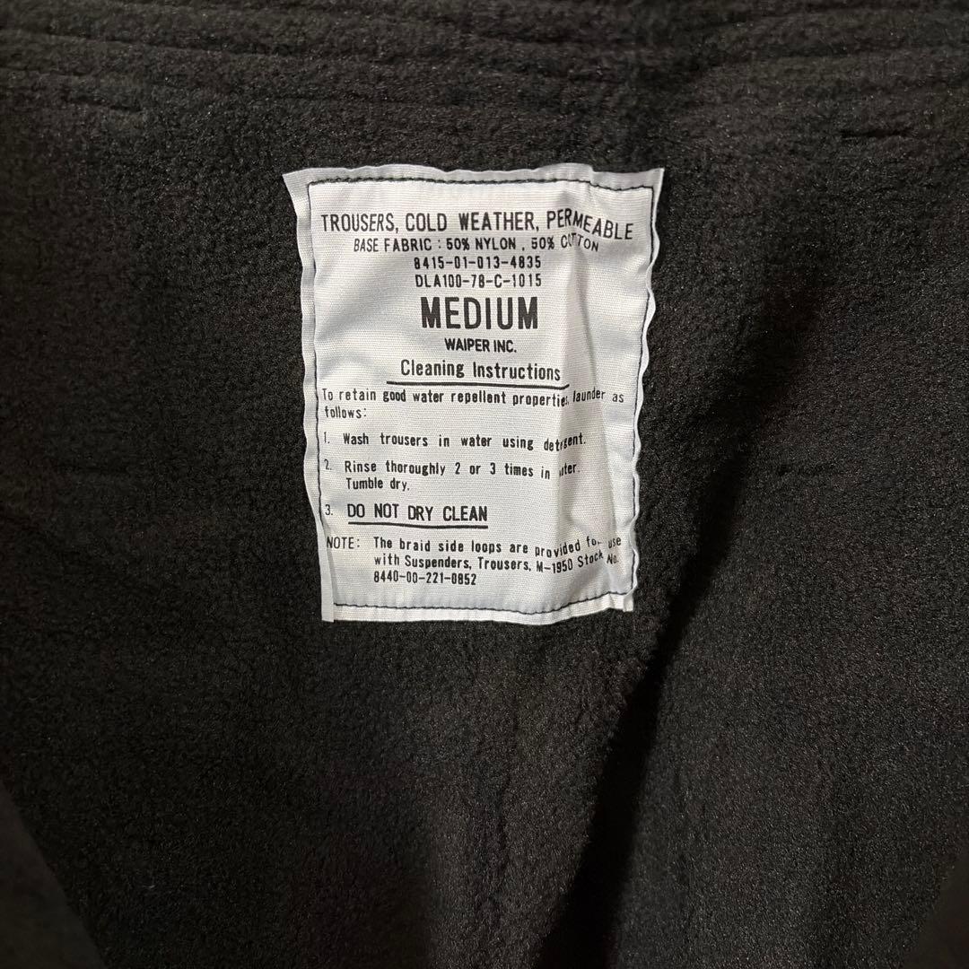 新品【WAIPER.inc】米軍 A-2 デッキパンツ WP124 ブラック