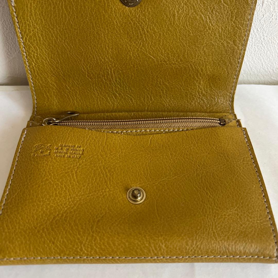 美品イルビゾンテ ウォレット 財布 限定カラーカリー オリーブ ドラ