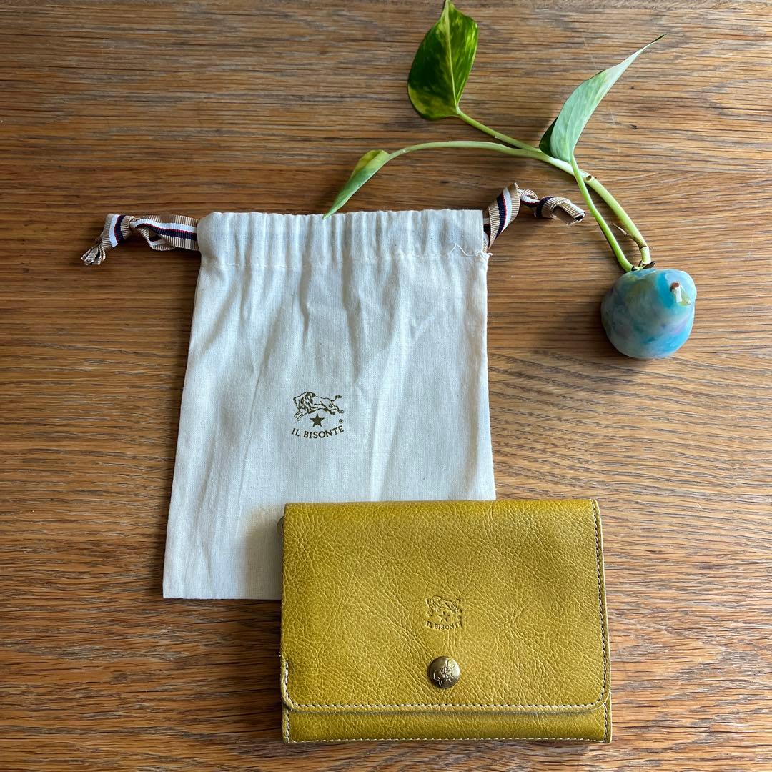 美品イルビゾンテ ウォレット 財布 限定カラーカリー オリーブ ドラ