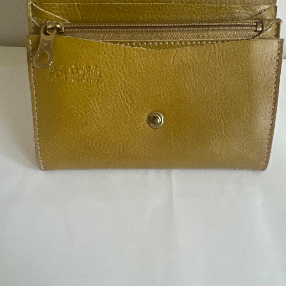 美品イルビゾンテ ウォレット 財布 限定カラーカリー オリーブ ドラ