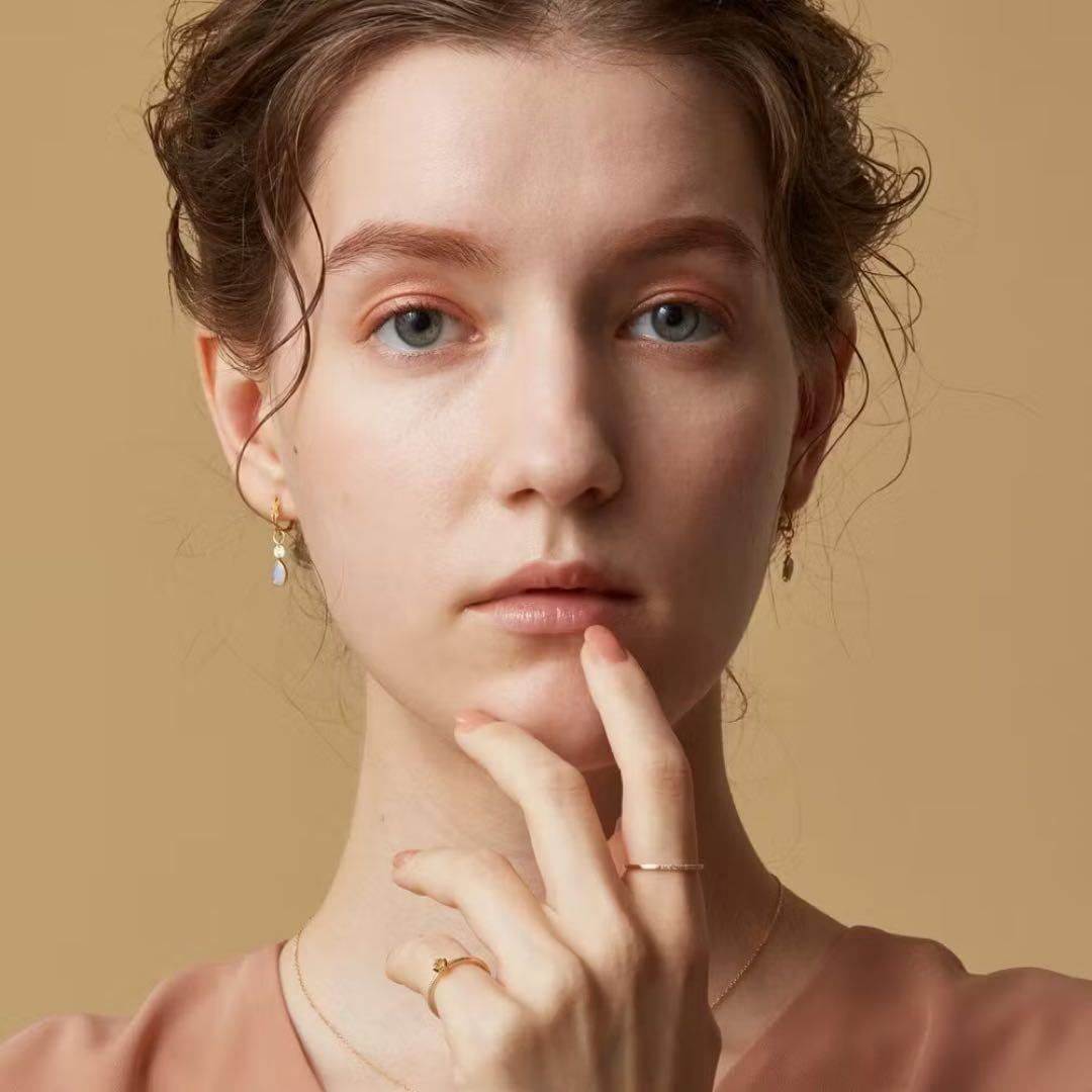 agete アガット　K10オパールピアスチャーム　イヤリングチャーム　箱付き