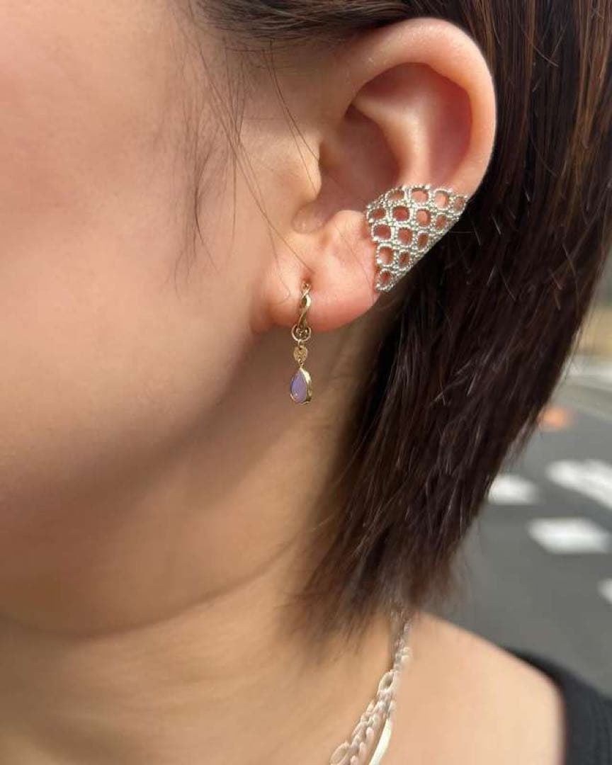 agete アガット　K10オパールピアスチャーム　イヤリングチャーム　箱付き