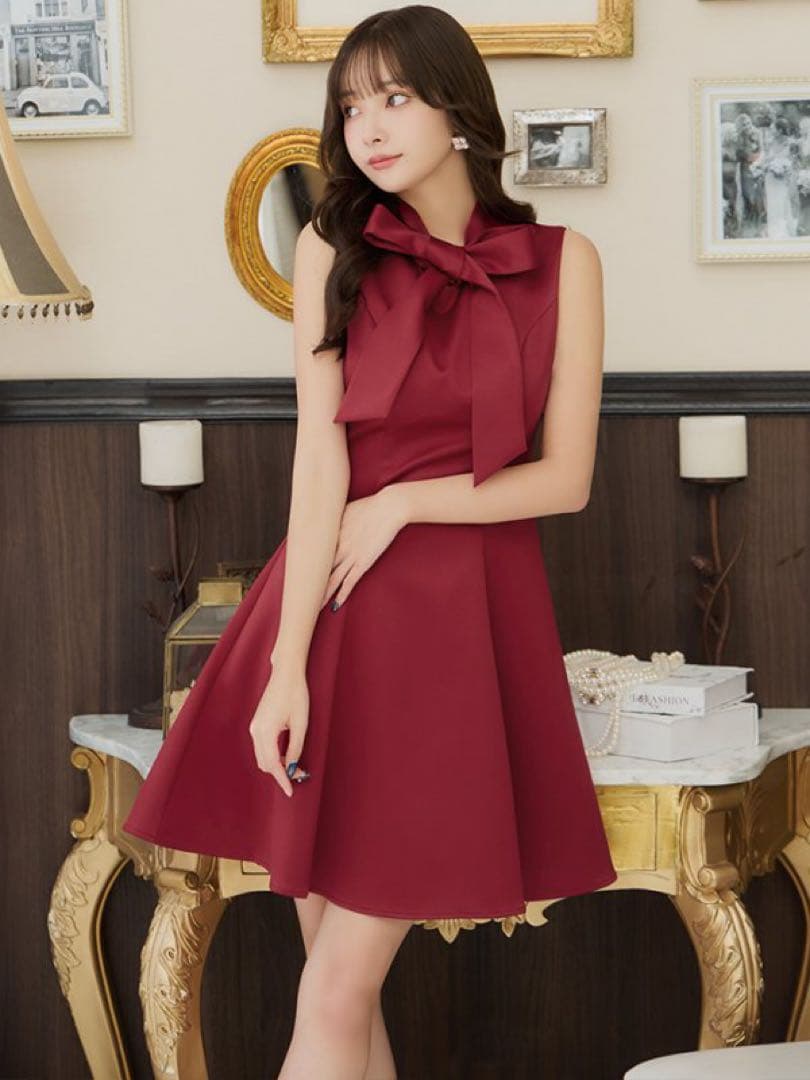 erukei ドレス　0 XS ワインレッド 銀座クチュール　セッタン