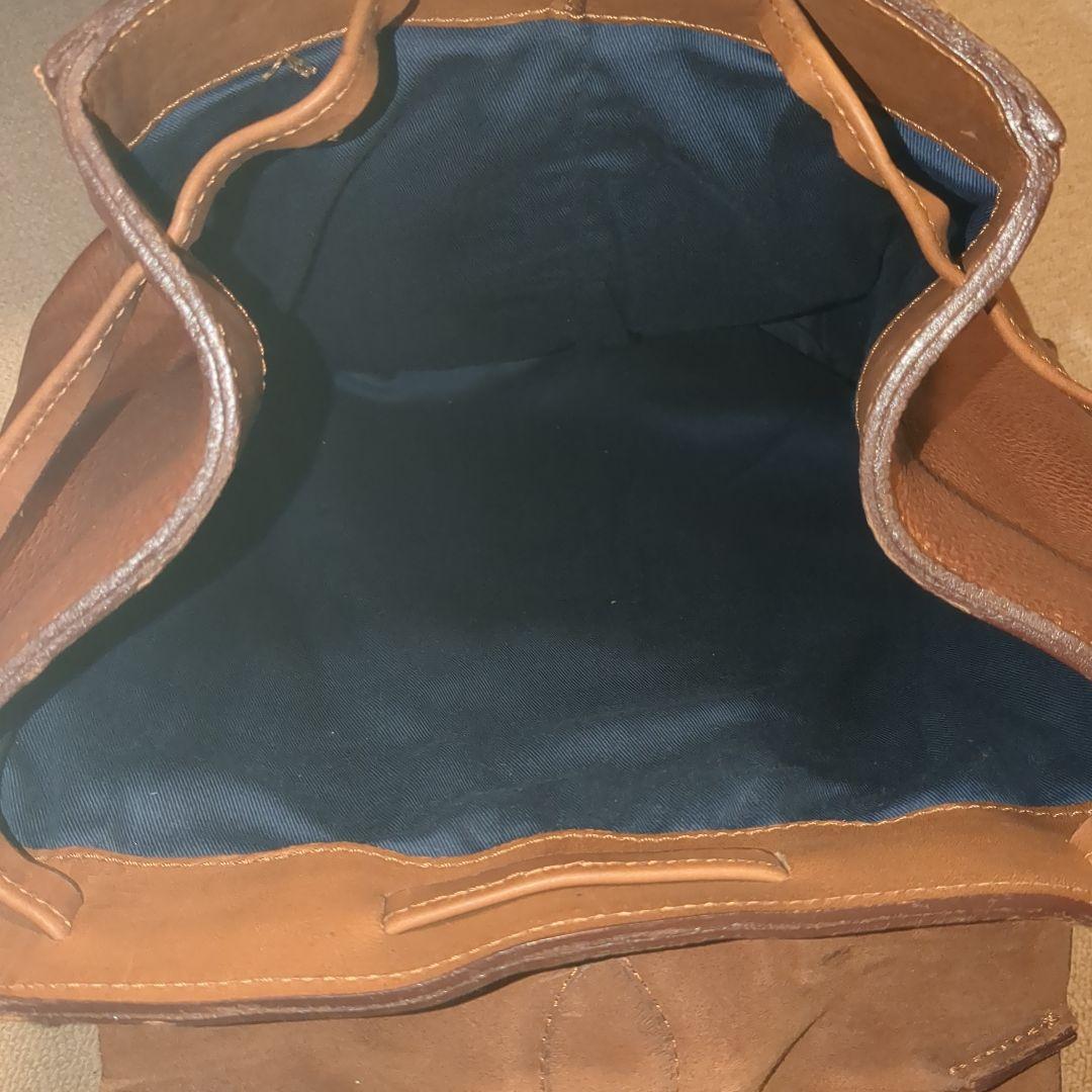 イングランド製 ​Bill Amberg ブラウンレザー ロールトップリュック