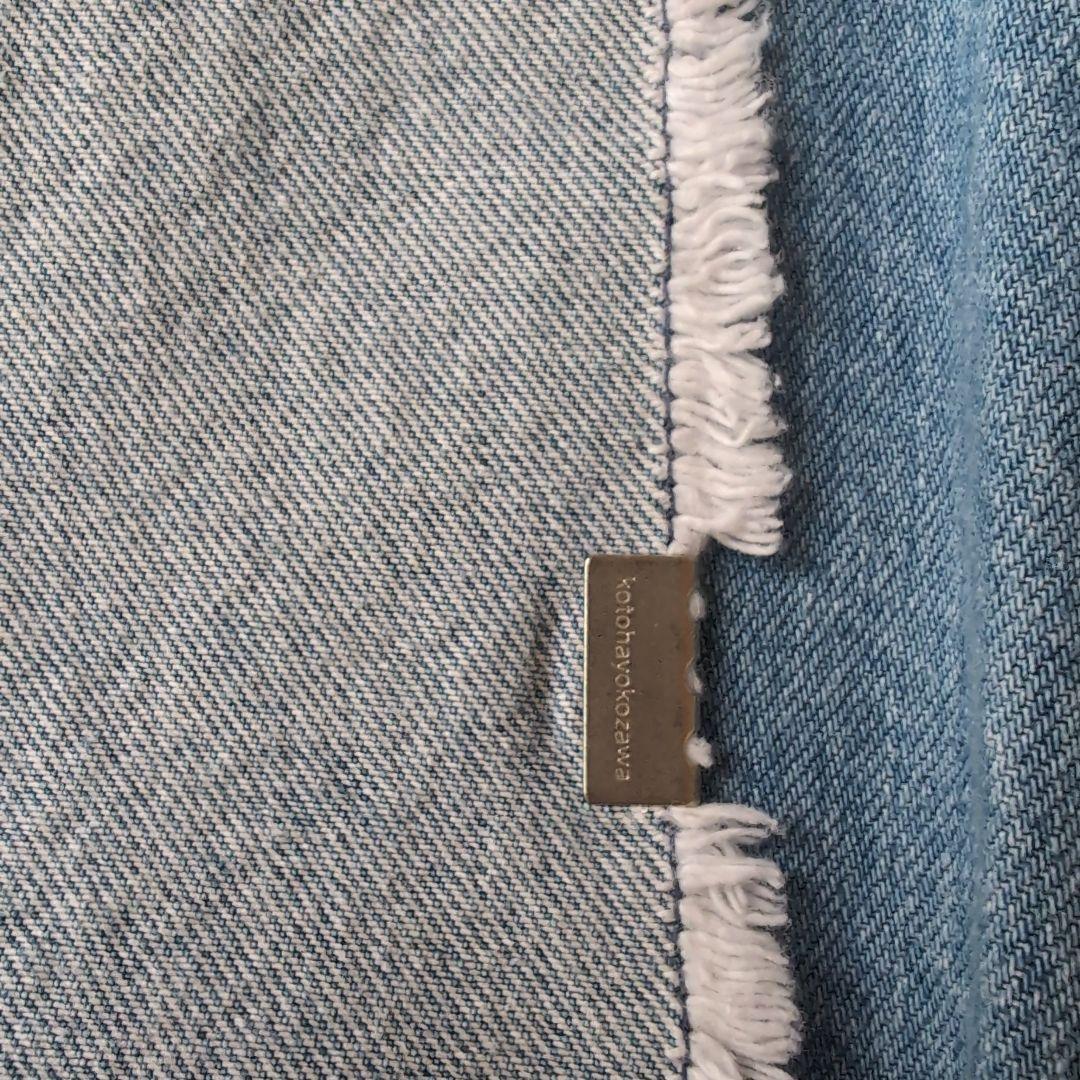 コトハヨコザワkotohayokozawaスリットレッグデニムショートパンツ M