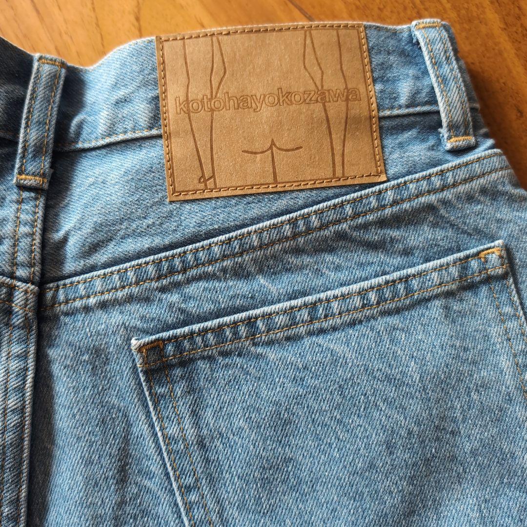 コトハヨコザワkotohayokozawaスリットレッグデニムショートパンツ M