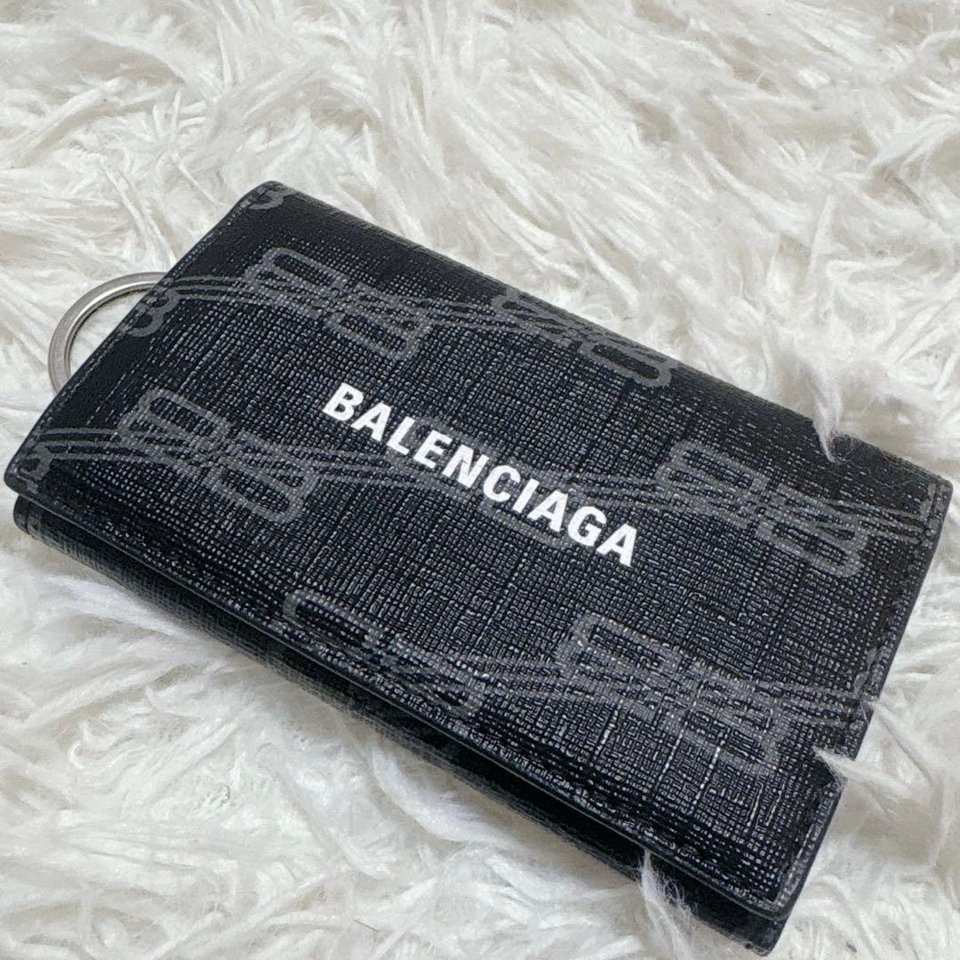 【希少】バレンシアガ 6連キーケース BBモノグラム シグネチャー コーテッド