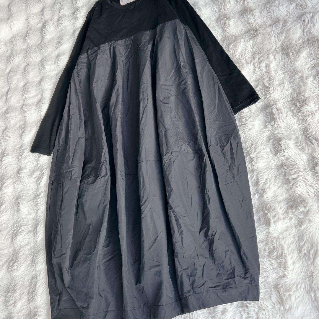 24AW✨ビアズリー★マルワンピ　ドッキング　ブラック