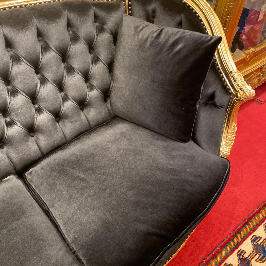 Sherryさま専用　 バロックスタイル ロココ調　猫脚　ゴールド ラブソファ