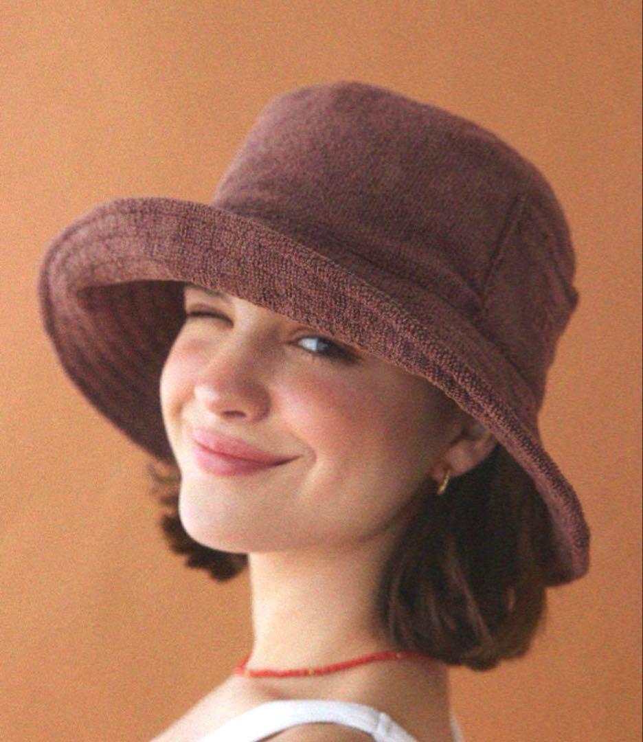 帽子 ALEXIASTAM Terry Bucket Hat Brown