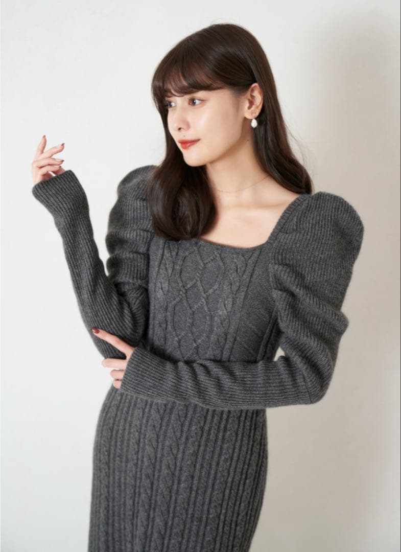herlipto Bambina Cable Knit Dress Sサイズ
