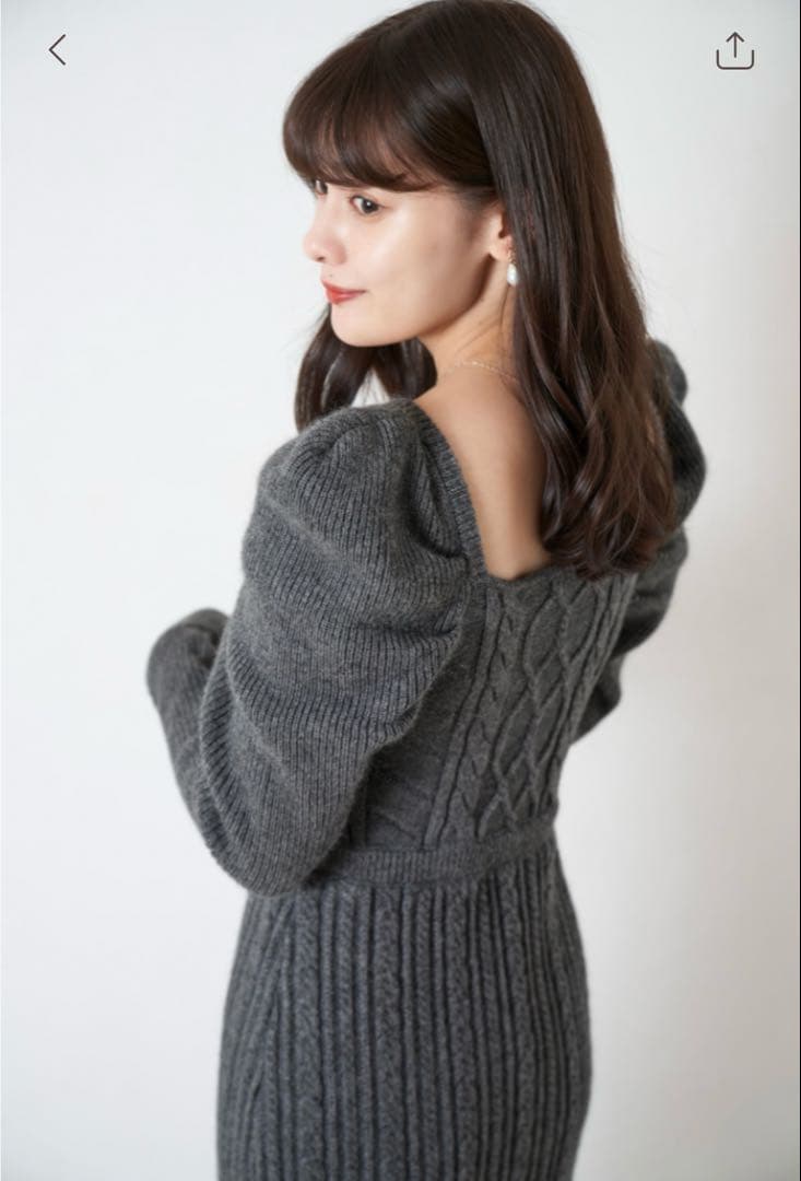 herlipto Bambina Cable Knit Dress Sサイズ
