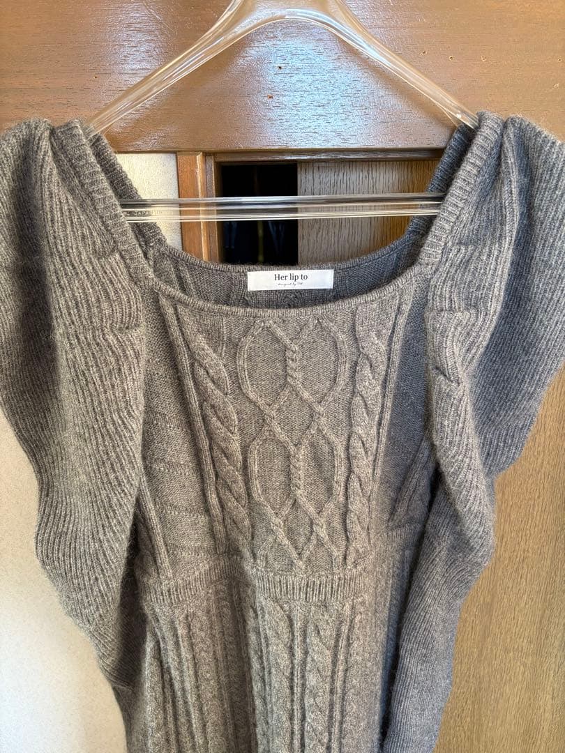 herlipto Bambina Cable Knit Dress Sサイズ