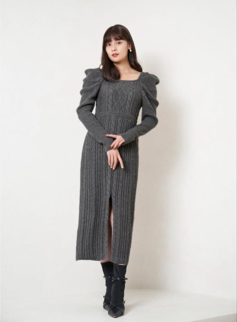 herlipto Bambina Cable Knit Dress Sサイズ