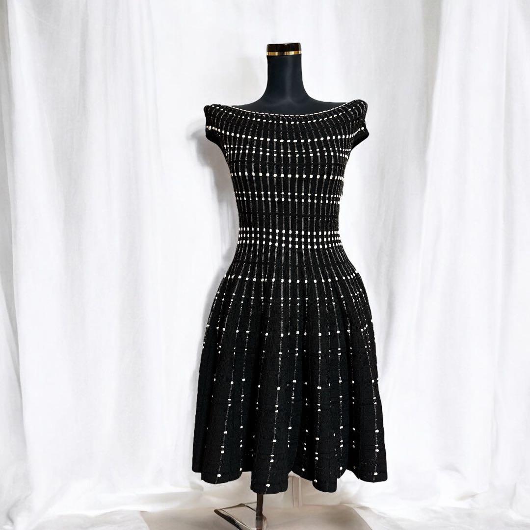 美品 ALEXANDER McQUEEN ニット ワンピース ブラック XS