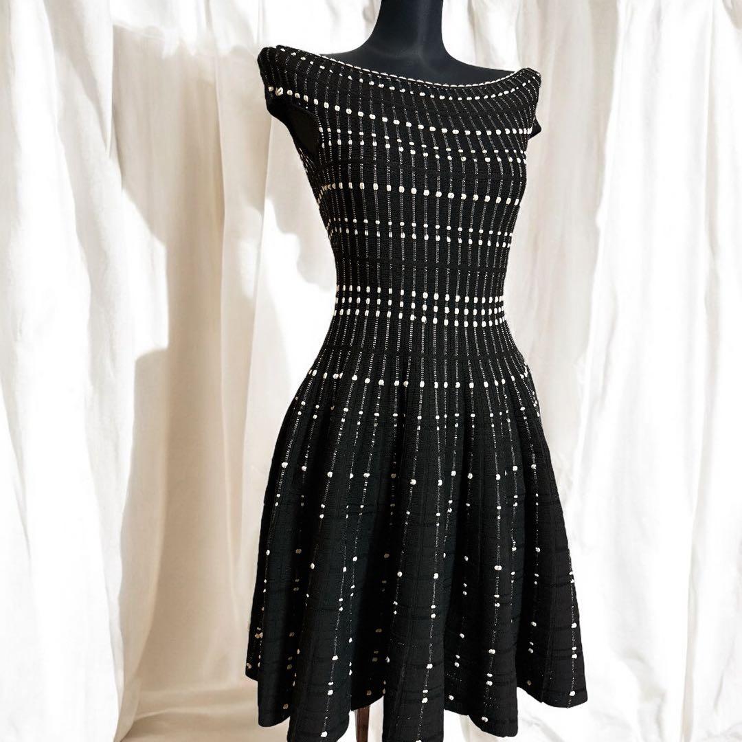 美品 ALEXANDER McQUEEN ニット ワンピース ブラック XS