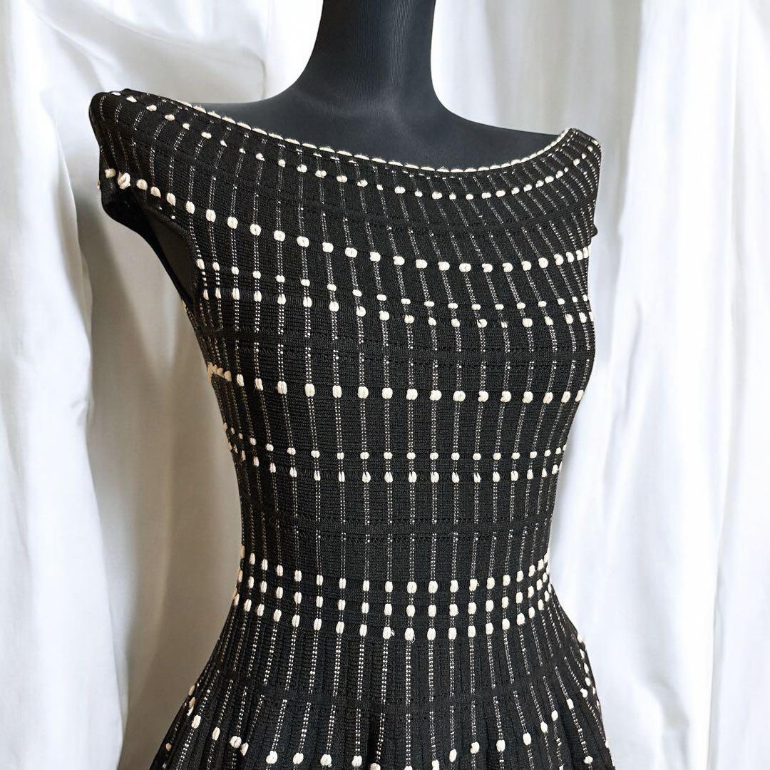 美品 ALEXANDER McQUEEN ニット ワンピース ブラック XS