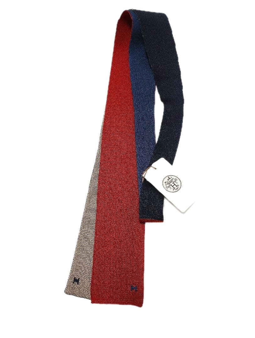 エルメス キャトル・タン シルクニットネクタイマルチカラー