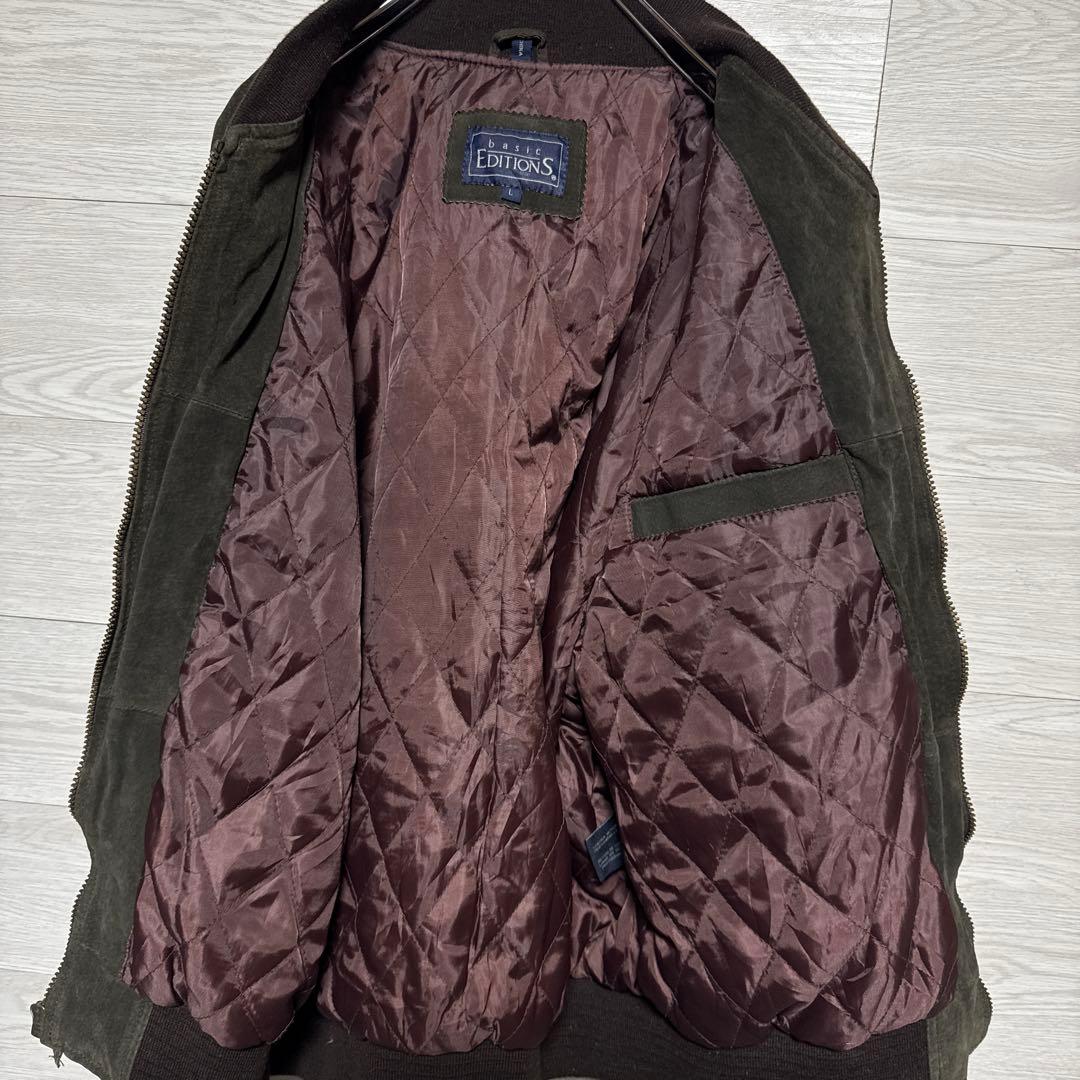 90s Editions スエード レザースタジャン 本革 切替 短丈 中綿