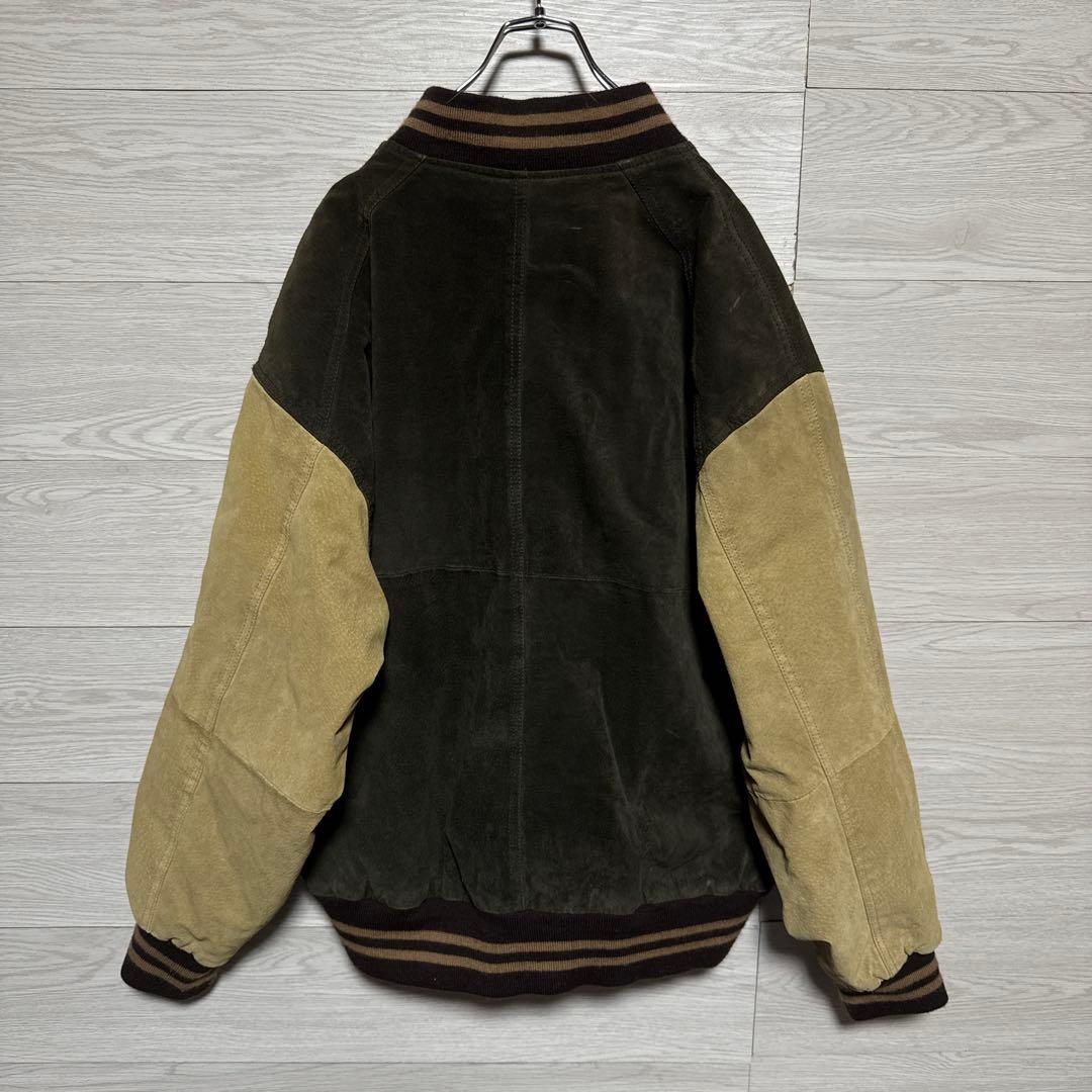 90s Editions スエード レザースタジャン 本革 切替 短丈 中綿
