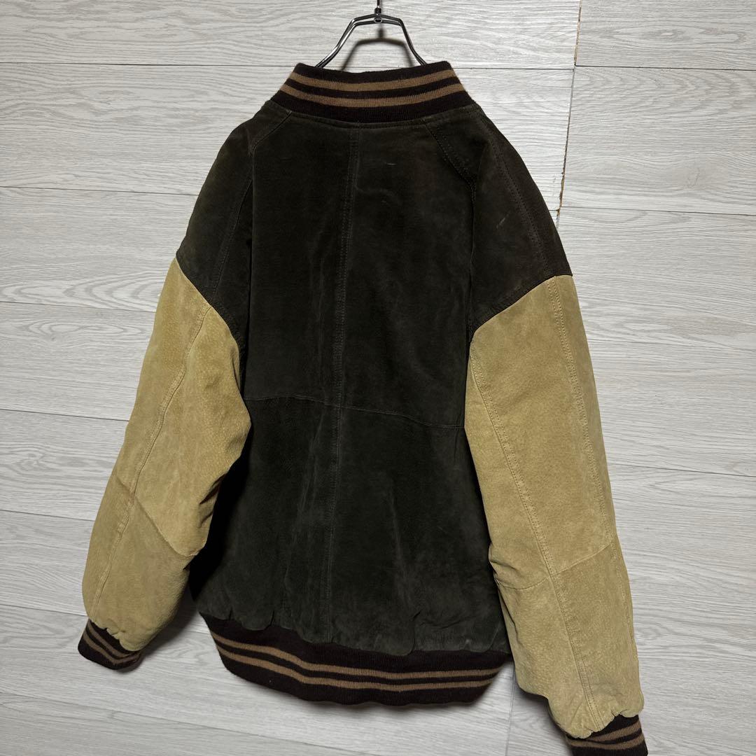 90s Editions スエード レザースタジャン 本革 切替 短丈 中綿
