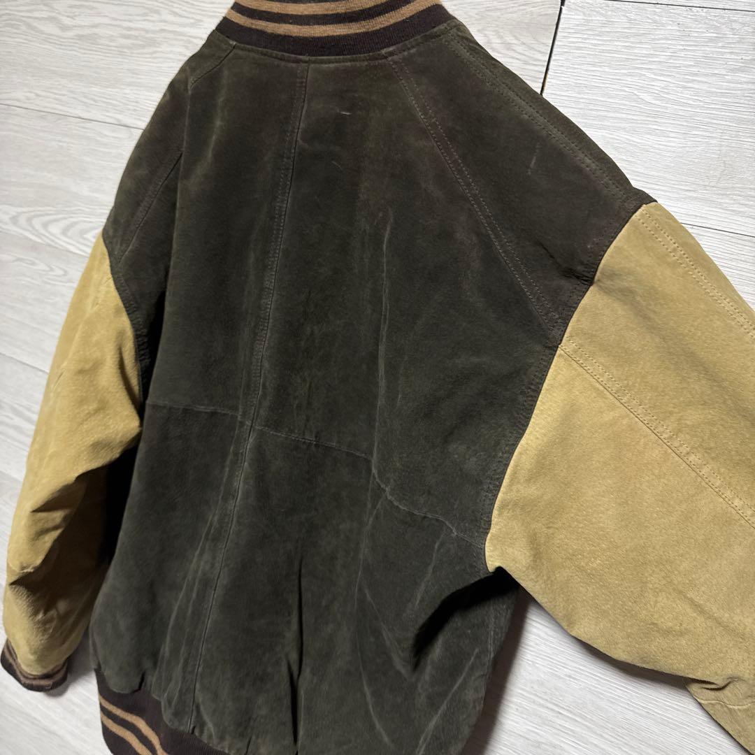 90s Editions スエード レザースタジャン 本革 切替 短丈 中綿