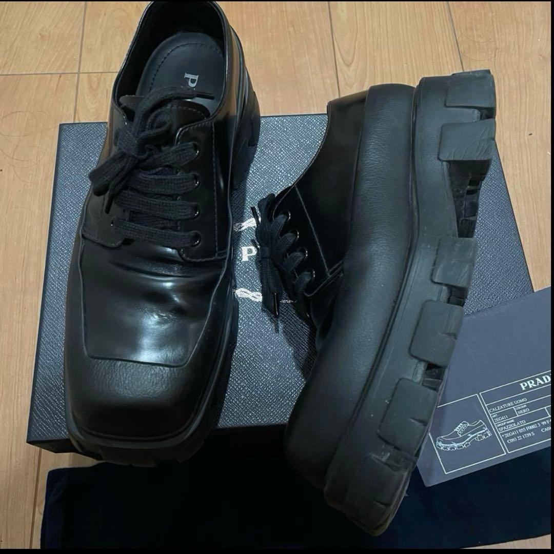PRADA モノリス ダービー ラバーソール MONOLITH ラフシモンズ