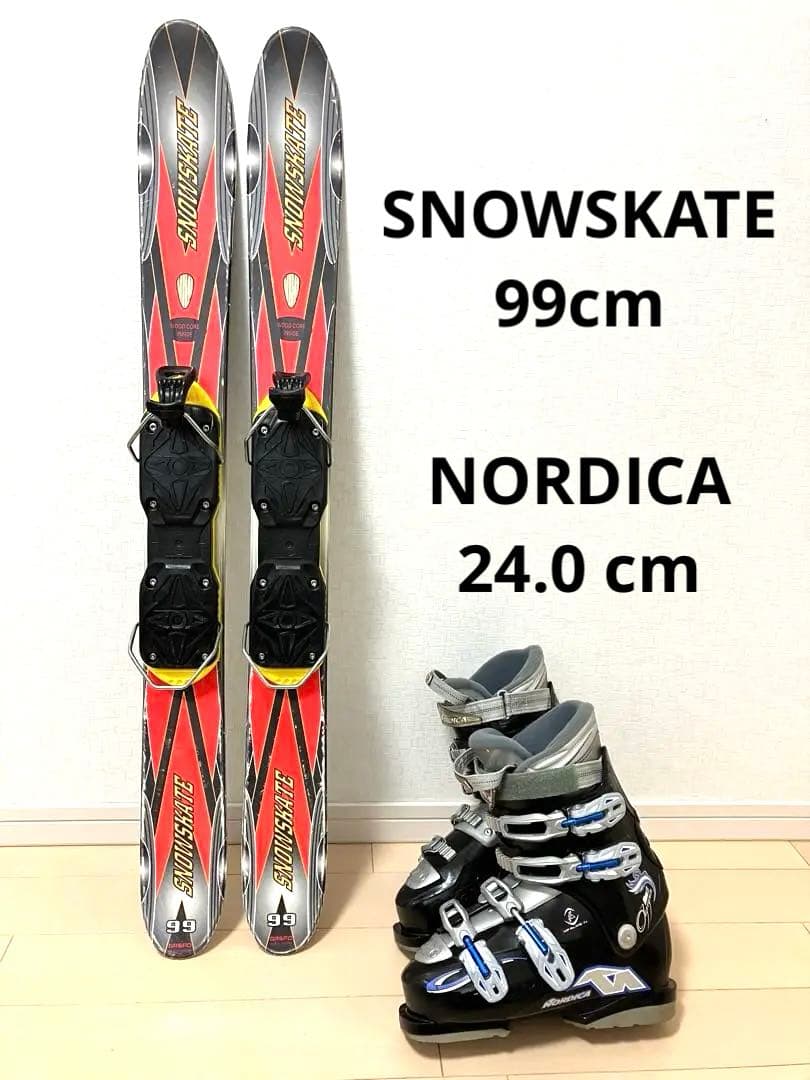 スキーボード　ショートスキー ブーツ24.0大阪手渡可！