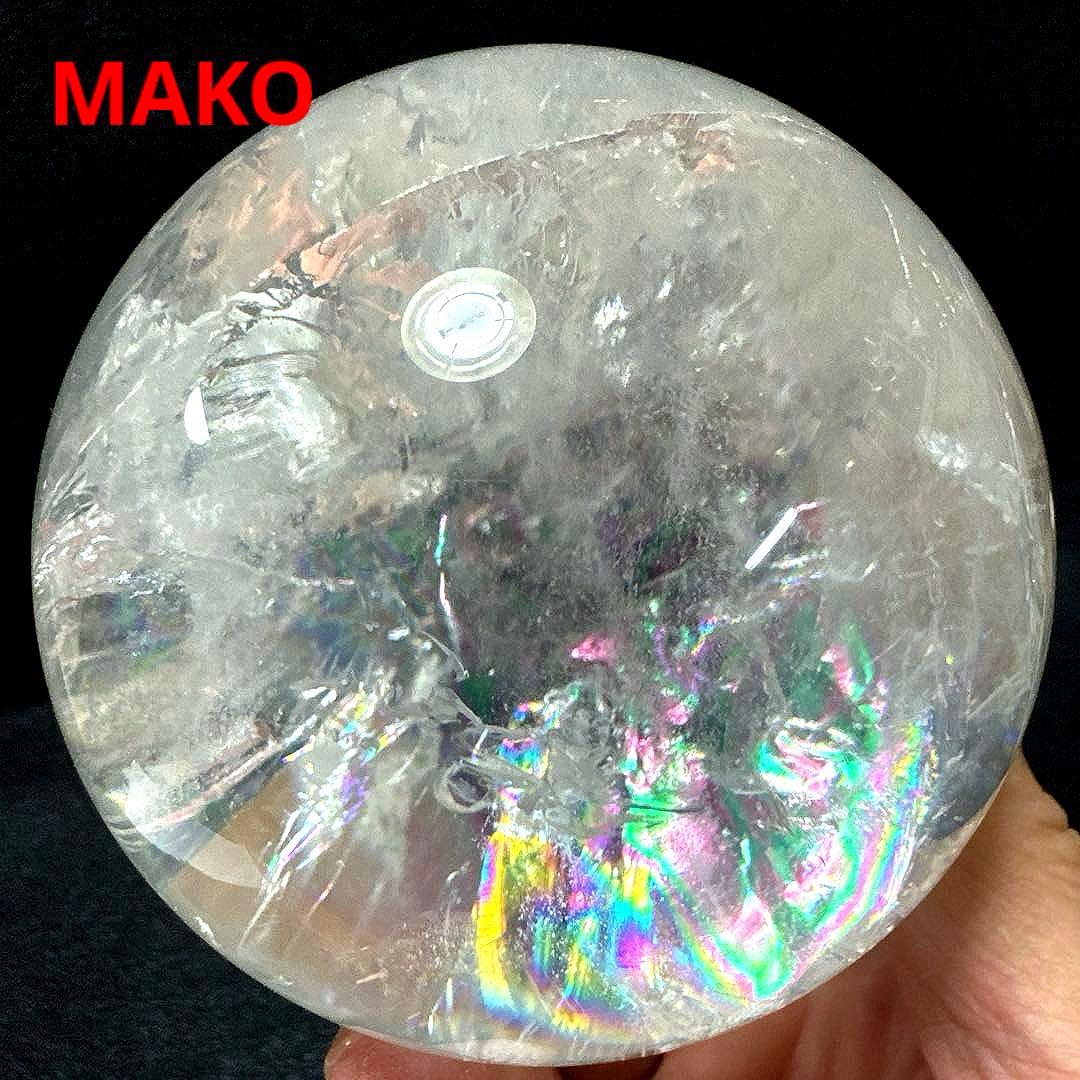 M1846☆水晶丸玉86mm921g☆アイリスクォーツ☆天然石☆N51002