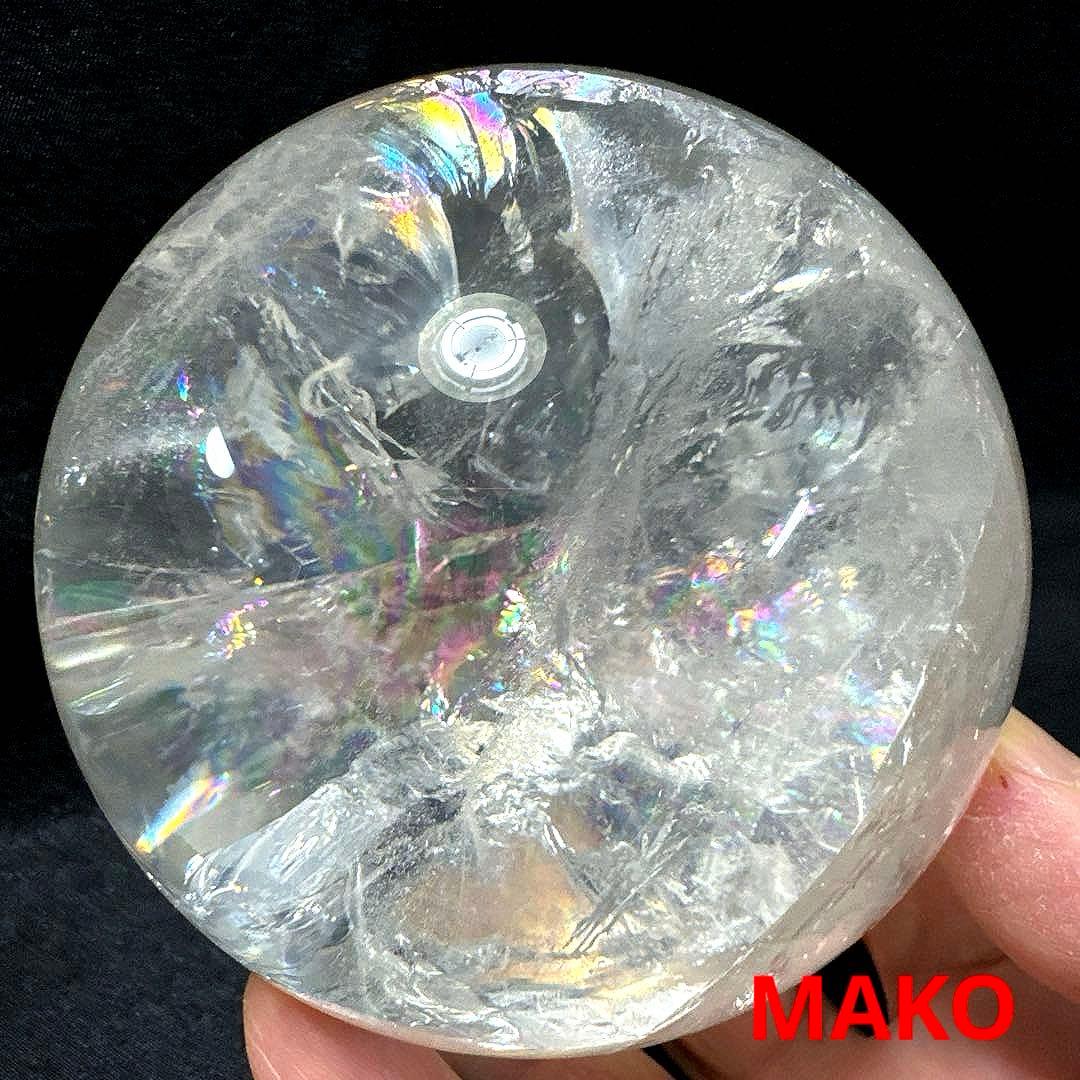 M1846☆水晶丸玉86mm921g☆アイリスクォーツ☆天然石☆N51002