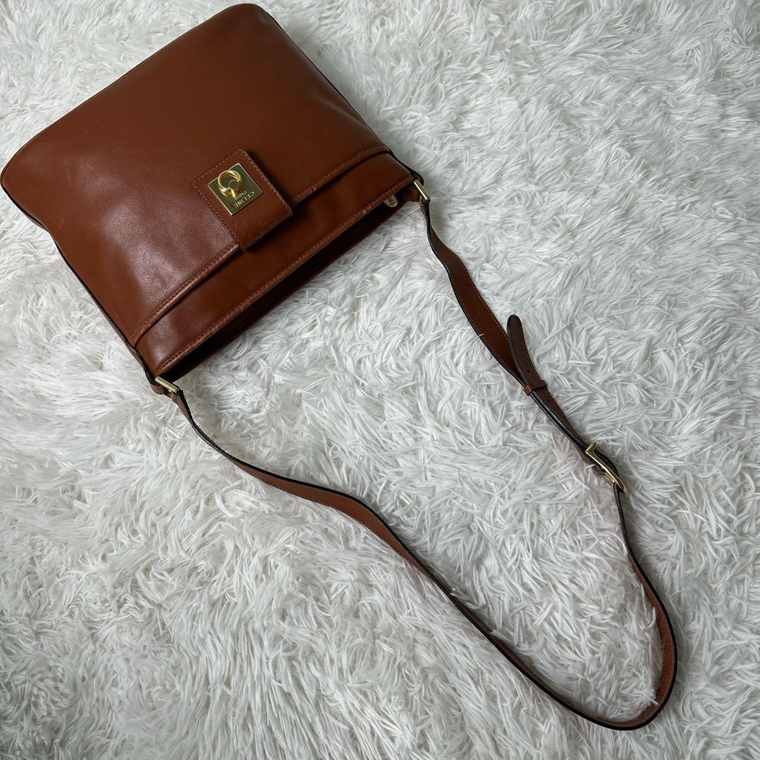 美品✨セリーヌ ショルダーバッグ ガンチーニ ポシェット 斜め掛け レザー