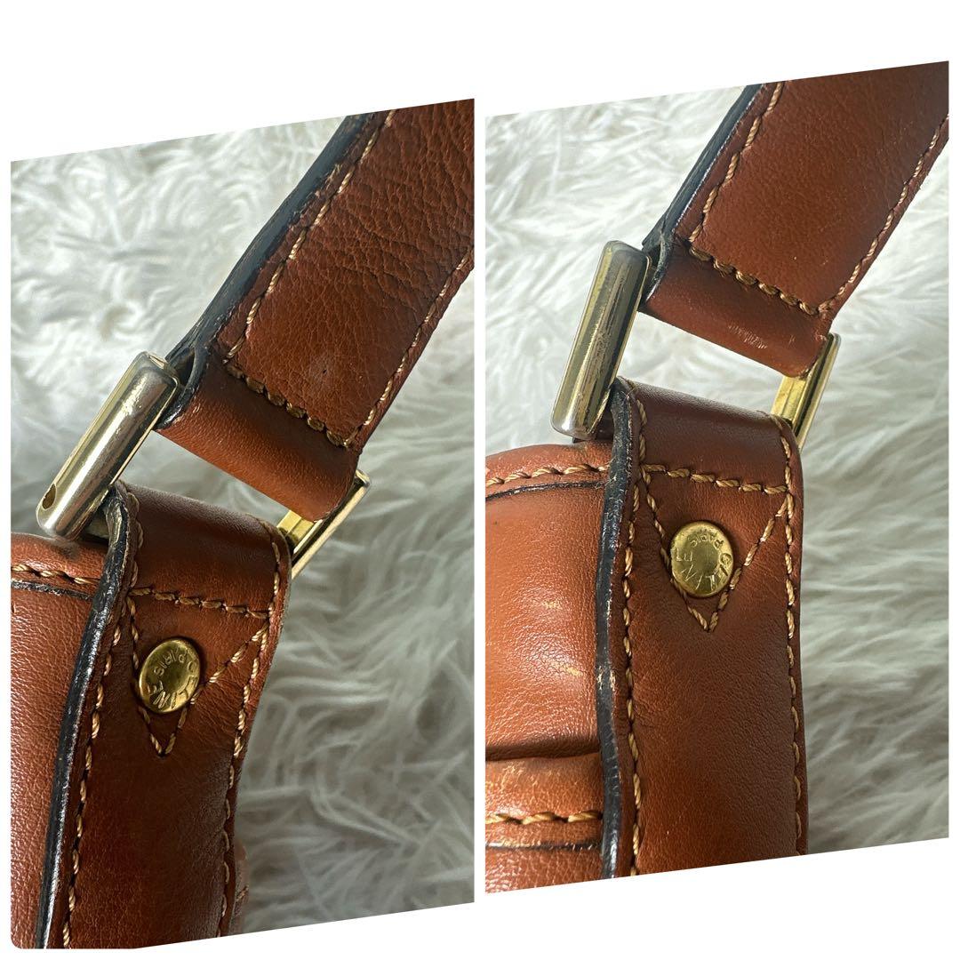 美品✨セリーヌ ショルダーバッグ ガンチーニ ポシェット 斜め掛け レザー