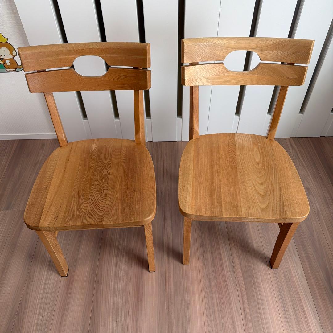 ダイニングチェア　2脚セット　木製 椅子