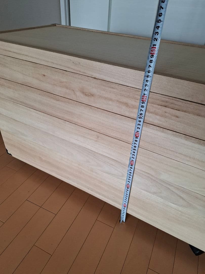 収納ケース　(桐)　 5段　キャスター付き