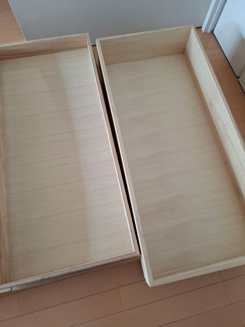 収納ケース　(桐)　 5段　キャスター付き