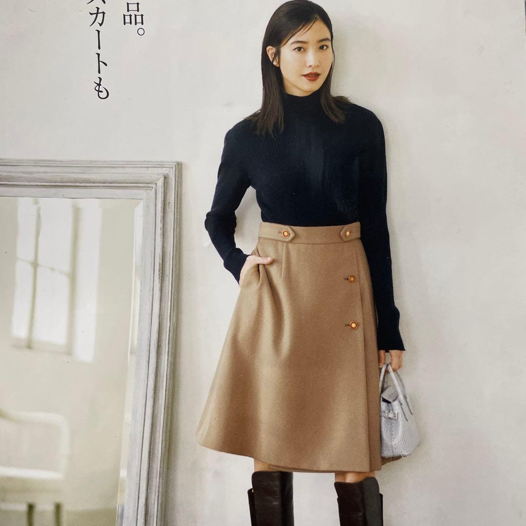 FOXEY ベージュ ひざ丈スカート