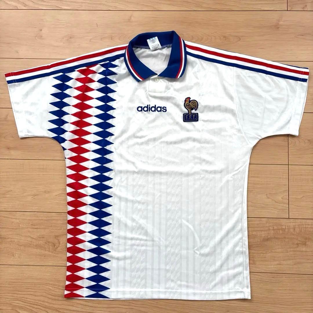 【希少/ヴィンテージ】90s アディダス フランス代表 ユニフォーム アウェイM