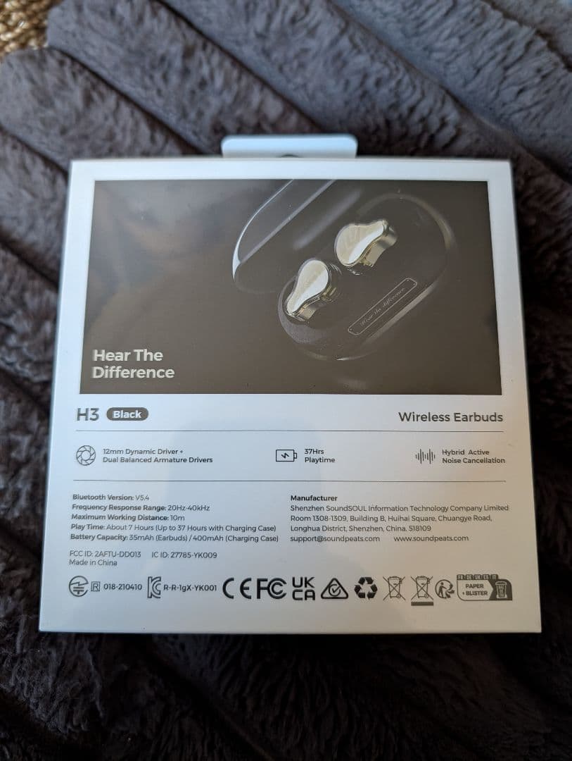 新品未開封 SOUNDPEATS(サウンドピーツ) H3 ワイヤレスイヤホン