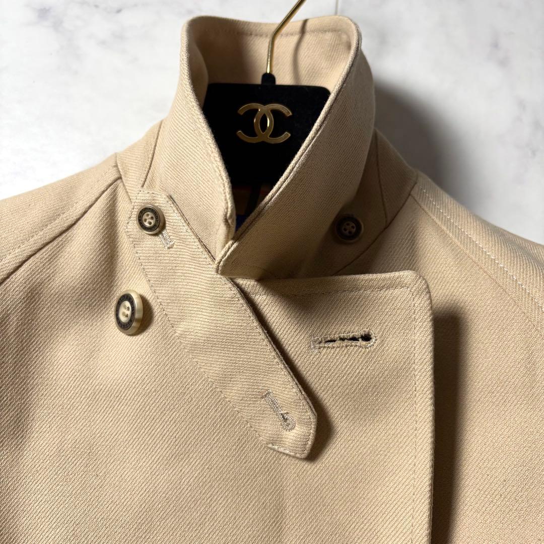 バーバリーブルーレーベル トレンチコート ロング丈 ノバチェック キャンバス地