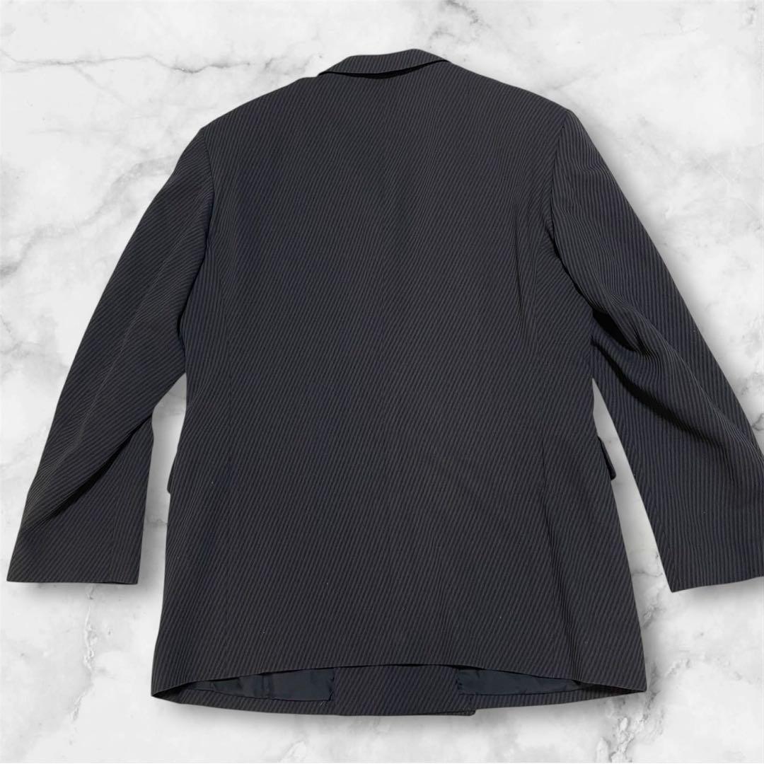 激渋　メンズ　ティノラス　3ピース　グレー　ストライプ柄　ウール100% M