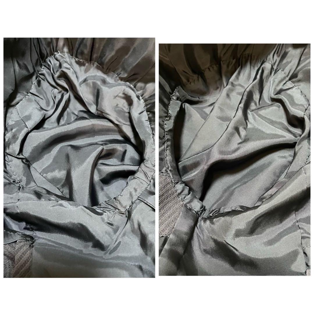 激渋　メンズ　ティノラス　3ピース　グレー　ストライプ柄　ウール100% M