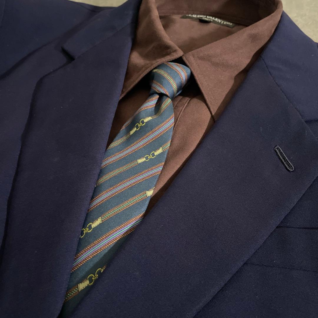 DORMEUIL 英国生地スーツ×オールドGUCCIネクタイ クラシックコーデ