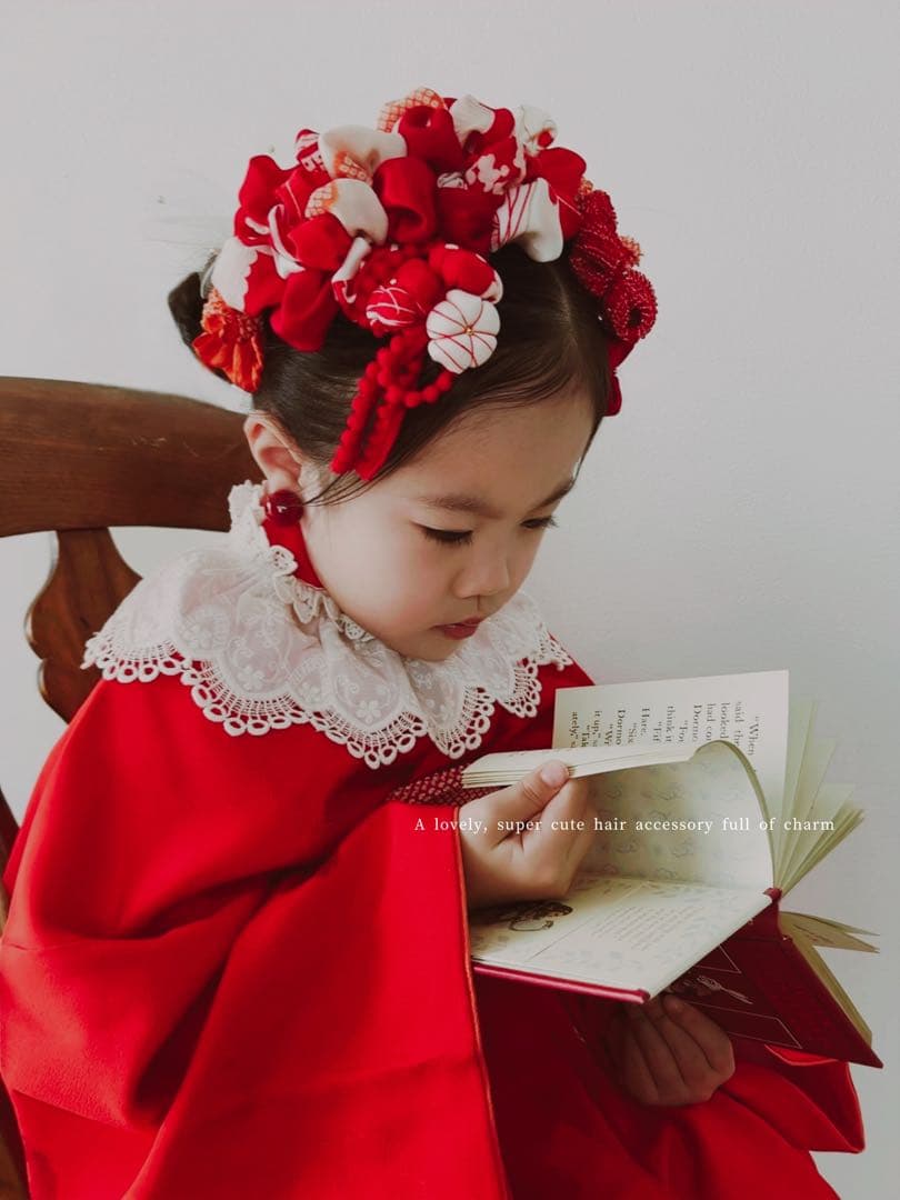 ゆ*は様 七五三　七五三髪飾り　ヘッドドレス　着物髪飾り　リメイク髪飾り　030