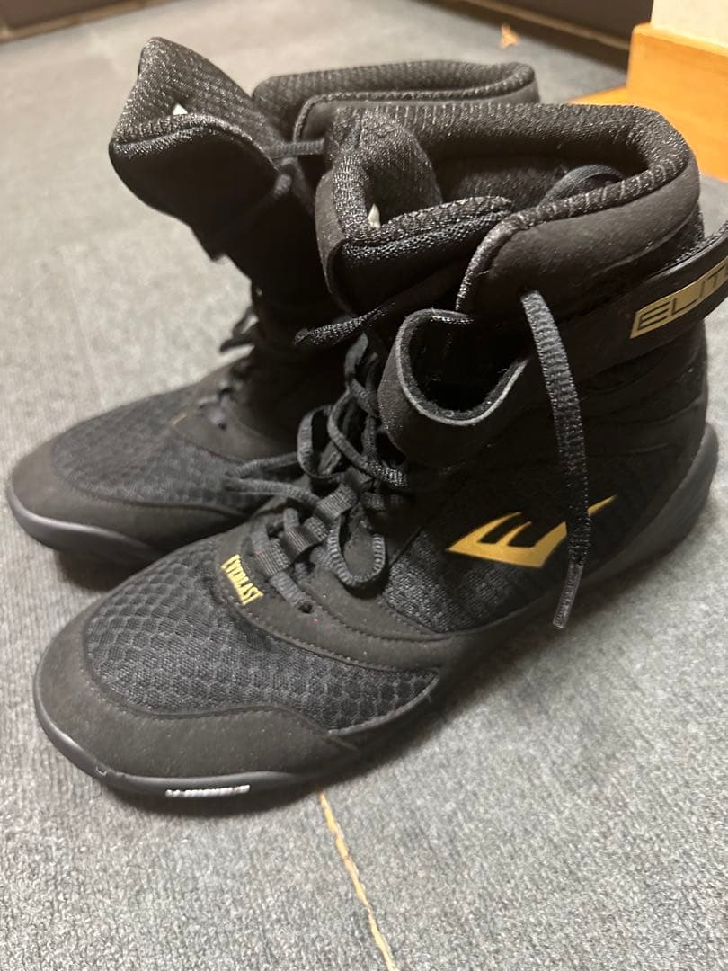 Everlast ボクシングシューズ ブラック ハイカット