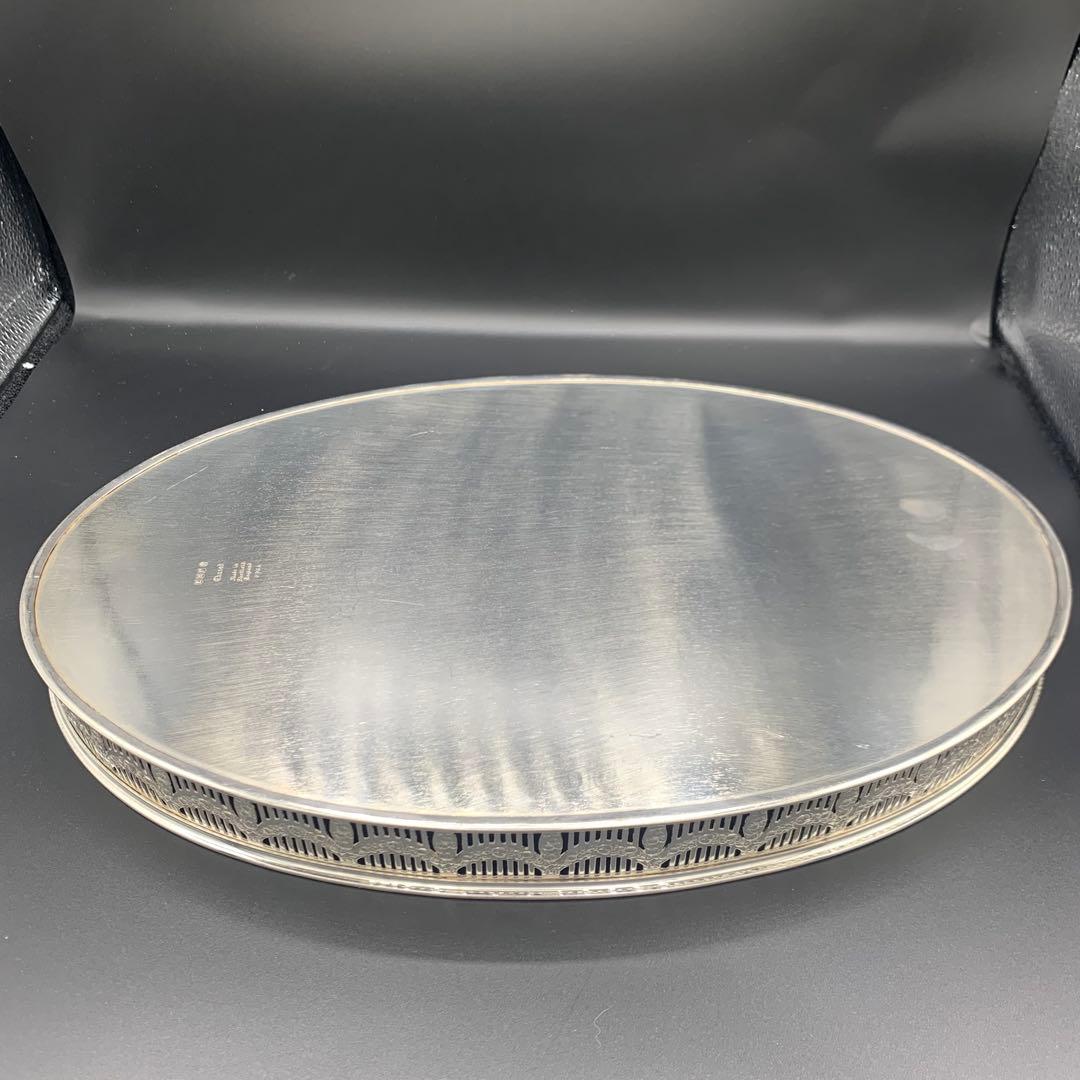 ＜英国ビンテージ＞　シルバートレイ　サルヴァ　銀盆　シルバープレート　A