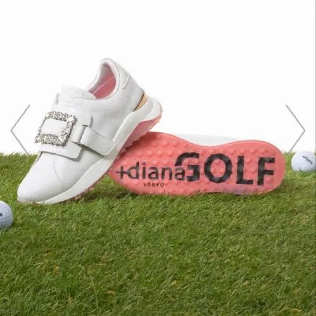 ＋Dianaゴルフシューズ　ビジュー　23.0cm