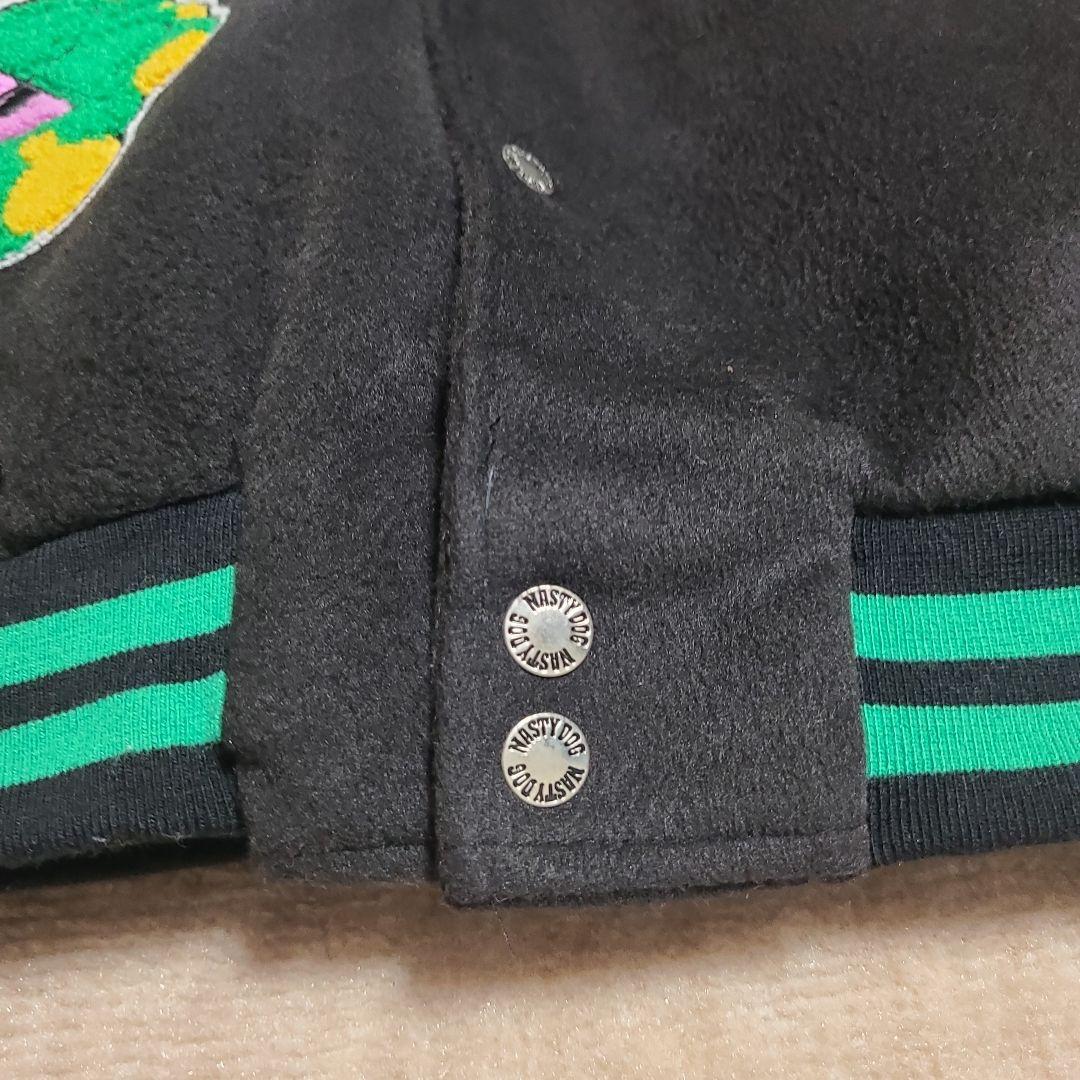 Nasty Dog ナスティードッグ　スタジャン L ブラック/グリーン