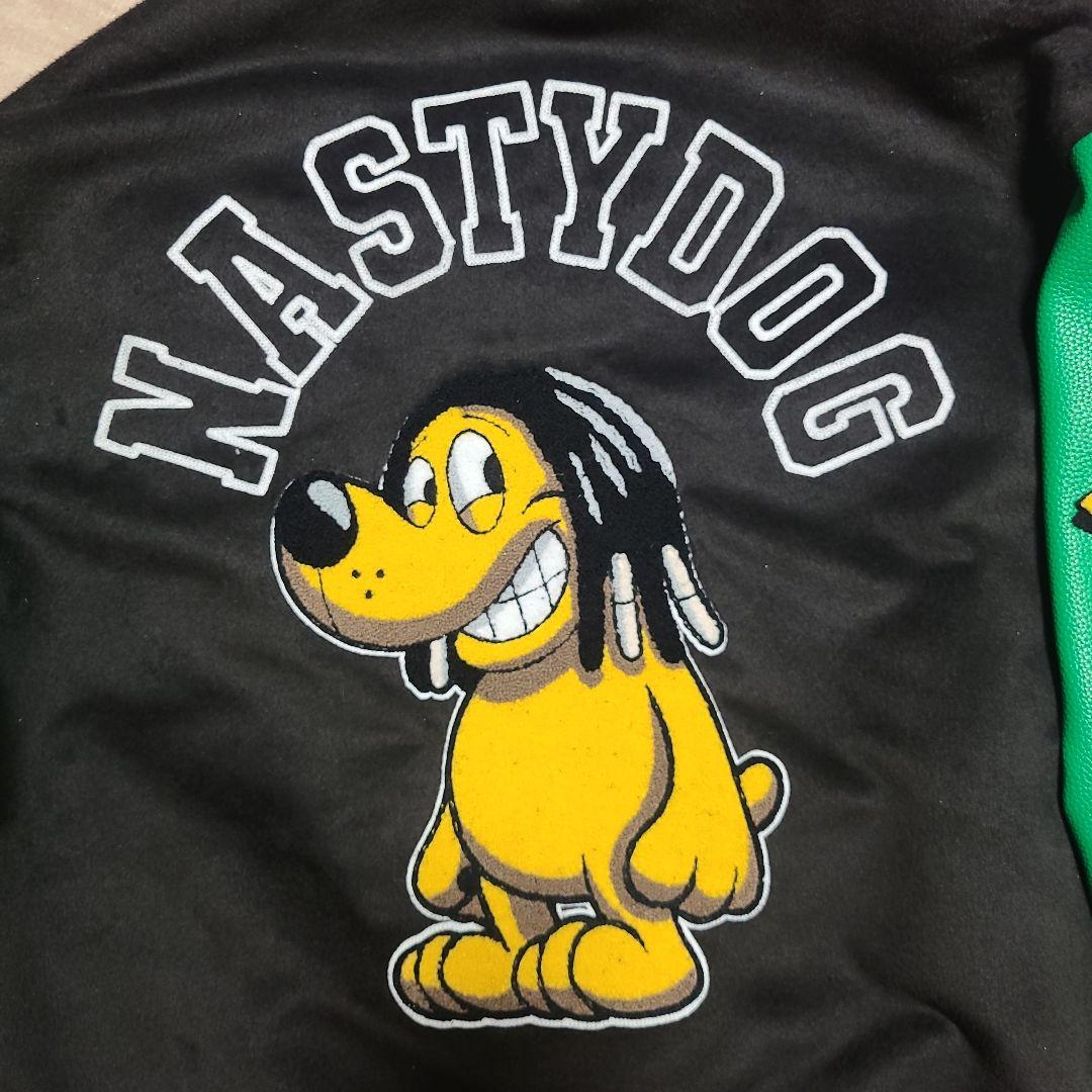 Nasty Dog ナスティードッグ　スタジャン L ブラック/グリーン
