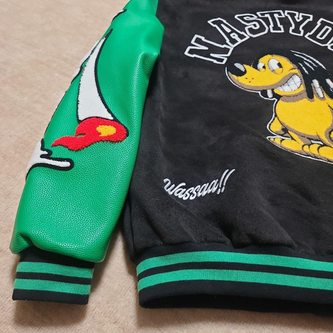 Nasty Dog ナスティードッグ　スタジャン L ブラック/グリーン